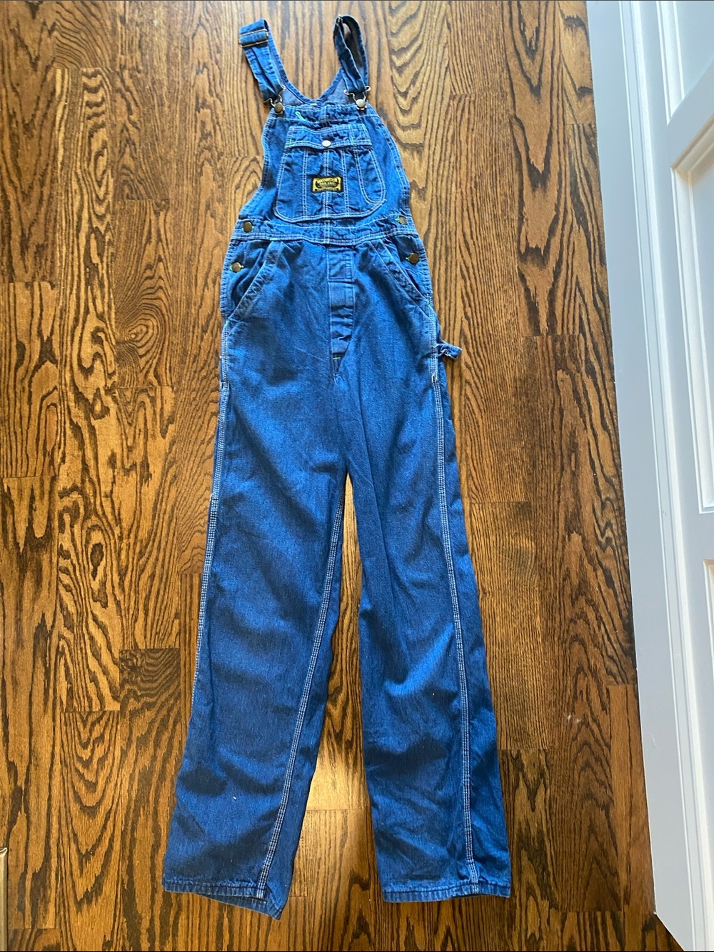 Vintage Blue Denim Men's Overalls - Classic Workwear Look